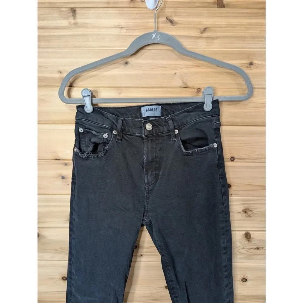 AGOLDE Jeans Womens 26 Black Toni‎ Skinny Ankle Jeans